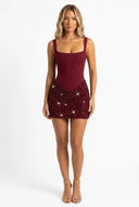 Sequin Wide Strap Mini Dress