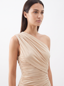 One-Shoulder Ruched Maxi Dress - Detail View