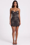 Lace Detail Tube Mini Dress