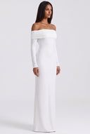 Off-Shoulder Long Sleeve Bodycon Maxi Dress