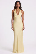 Halter Neck Sleeveless Maxi Dress