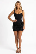 Sequin Wide Strap Mini Dress